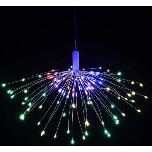 LED Firework Lights 120LEDs220V Fairy Copper Wire LED String Waterproof Dandelion Flash Lamp Garden holidayChristmas Party Decor