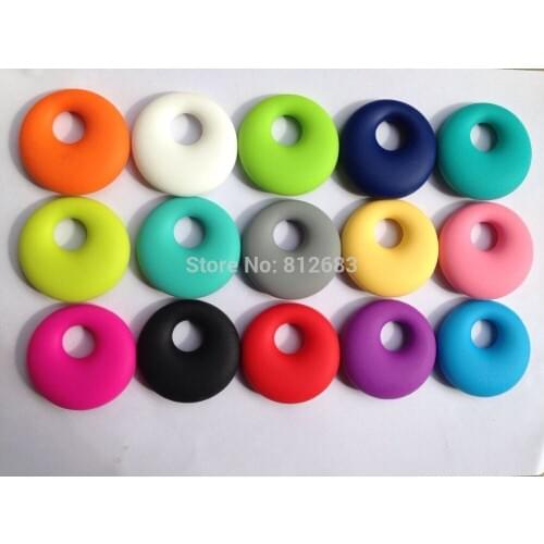 Het!MIX COLOR Silicone Chewable Pendant Teething Necklace for mom to wear and nursing baby to enjoy 100pcs/lot Free Shipping