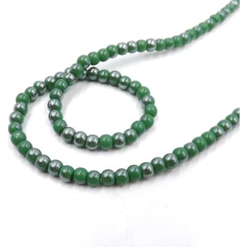 Hot~200pcs 4mm Round Shape Crystal Glass Beads charm Beads Loose Spacer Bead for DIY Jewelry Making YZ34