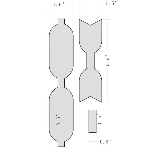 Custom Bow die making service scrapbooking cutting 15.8mm thick