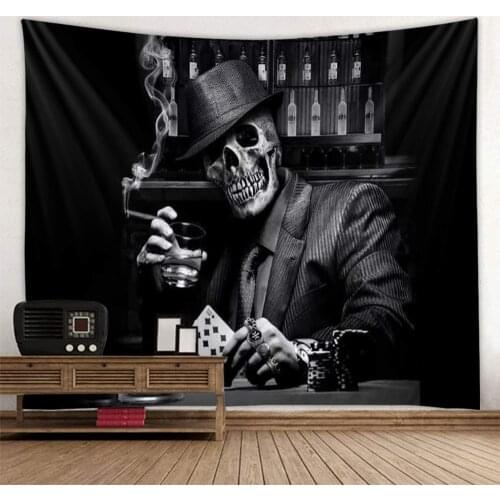 Cool skelet gokker horror tapijt slaapzaal wanddecoratie scène decoratie wall