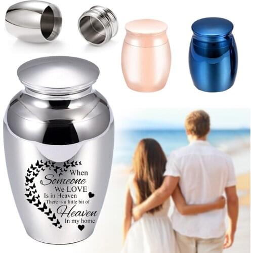 Small Cremation Urn Container Funeral Ashes jar Mini No Deformation Memorials Urns For Aluminum alloy ashes urn -Free engraving
