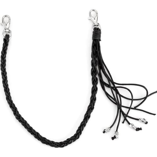 Fashion Jeans Wallet Chains leather Braid Belt Chain Punk Rock Men Women Keychain Fashion Trousers jean pant chains DR05