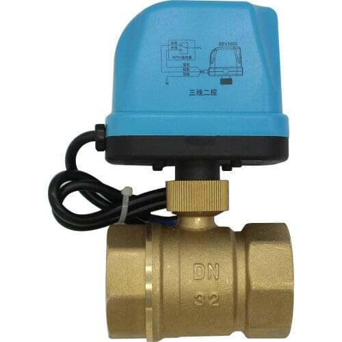 2 Port motorised Valve Motorized electric Ball Valve 1/2 3/4 1 1-1/4 1-1/2 2 pulgada 220vAC