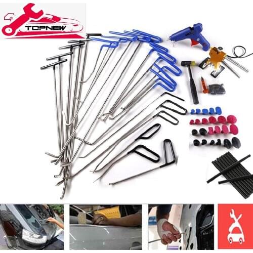 No Paint Car Wall Dent Repair Kits Removal Wedge Hook Push Rod Hooks Crowbar Dent Removal Tools