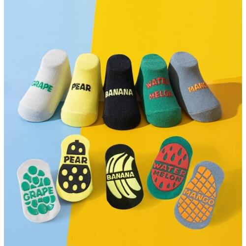 Newborn Baby Socks Non-Slip Cotton Girls Toddler Socks Cute Boys Clothes Accessory For 0-5 Years Childrens Foot Socks 3Pcs