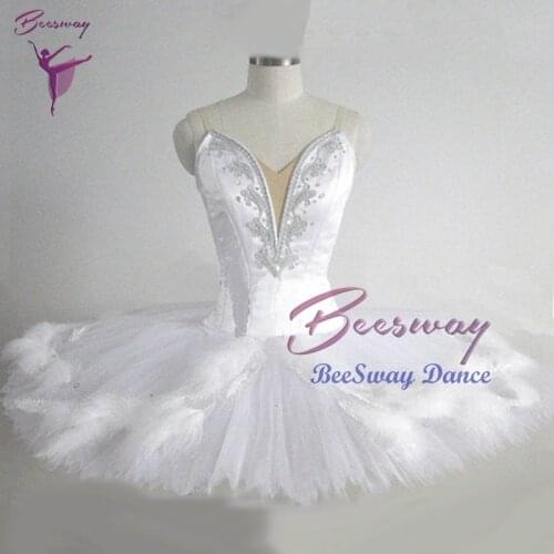 White Feather Swan Lake Professional Ballet Tutu dress White Odette Classical Ballet Costume