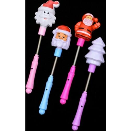 Christmas spring stick Santa Claus snowman Christmas tree colorful lamp flash stick luminous childrens toy wholesale