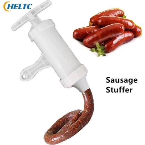 1Set Manual Sausage Meat Fillers Machine for Sausage Meat Stuffer Filler Hand Operated Sausage Machines Food Maker Funnel Nozzle