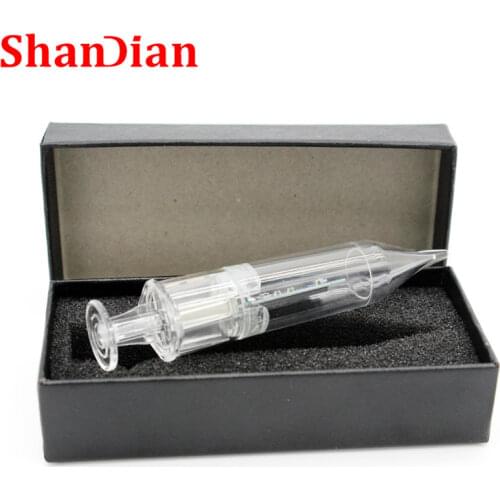 SHANDIAN Plastic Syringe USB2.0 Flash Drive 4GB 8GB 16GB 32GB 64GB 128GB Pen Drives Doctor Gifts Memory Stick High Speed U Disk