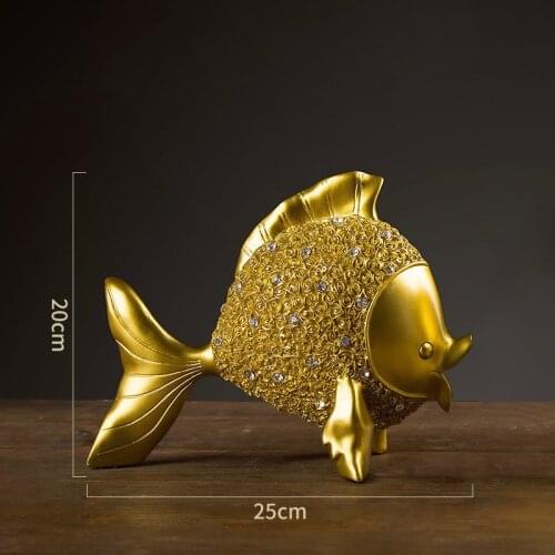 Goldfish Statue Home Decoration Fish Decoration Resin Crafts Lucky Town House Opening Holiday Gift Crafts Christmas Figurines