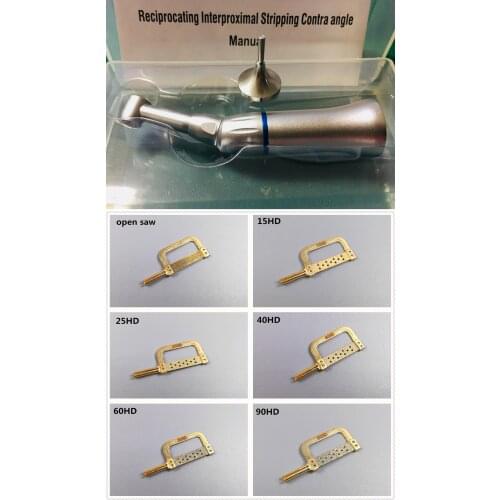 Dental Orthodontic 4:1/1:1 Reciprocating Handpieces Contra Angle Strips IPR #15-#90HD Golden