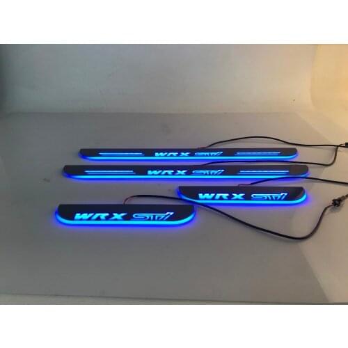 Led Moving Door Scuff Nerf Bars & Running Boards Dynamic Door Sill Light Plate Overlays Linings for Subaru Sti