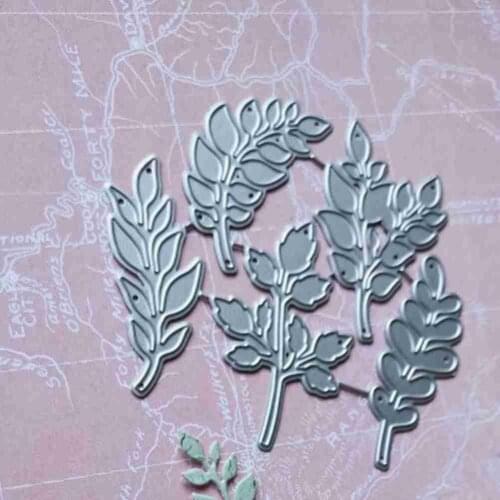 Cutting Dies New 5-piece Set Of Branches And Leaves Metal Stencil For DIY Scrapbooking Paper Card Making Embossing Craft Dies