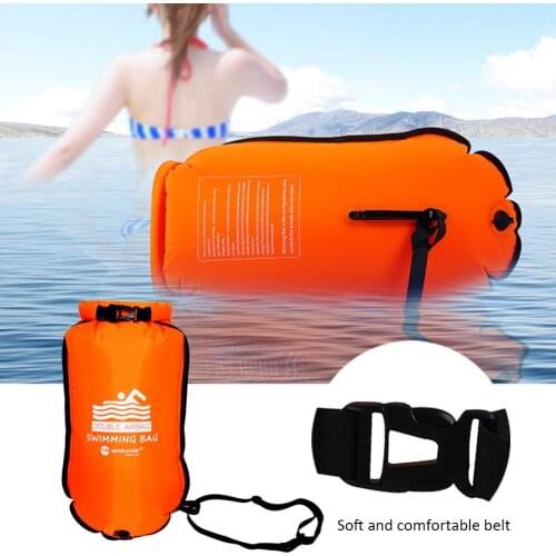 Thickened Double Airbags Inflatable Swimming Bag Ring Float Anti-snoring Storage Waterproof PVC Life-buoy Buoy Prevent Drowning