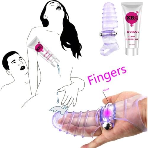 Finger Vibration Sleeve With Lubricant Vibrator For Women Adult Sex Toys For Couple Vagina Clitoris Stimulation Intimate Goods
