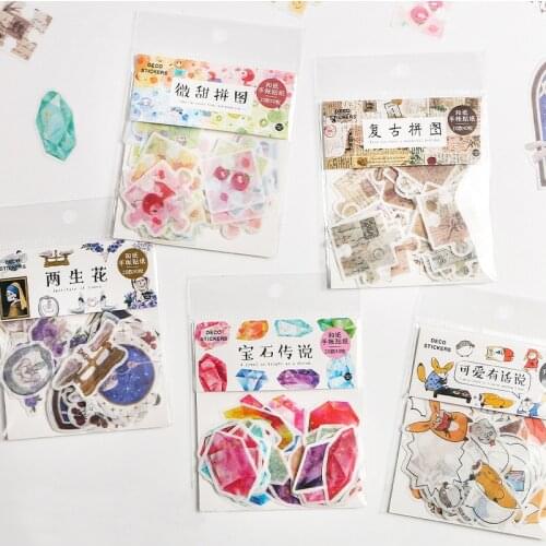 XINAHER 40 pcs/lot Vintage Collage newspaper paper sticker package DIY diary decoration sticker album scrapbooking