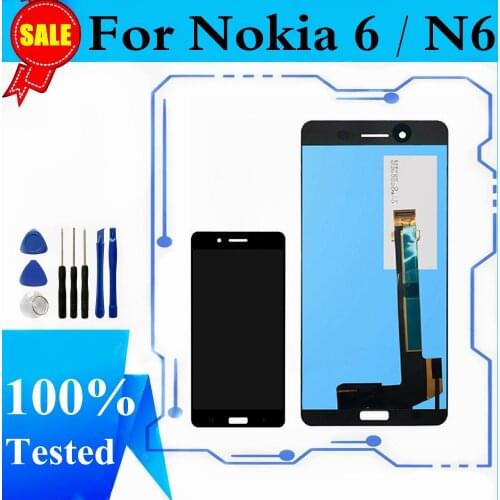 LCD Display Screen For Nokia 6 N6 LCD Display Touch Digitizer Screen For Nokia 6 N6 LCD Display Screen Replacement For Nokia 6