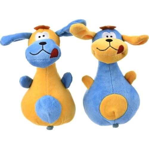 1pc Dog Squeaky Toys Pet Puppy Squeak Interactive Throwing Chew Toy Plush Cotton Animal Shape Cute Sound Toy Squeaker for Dogs