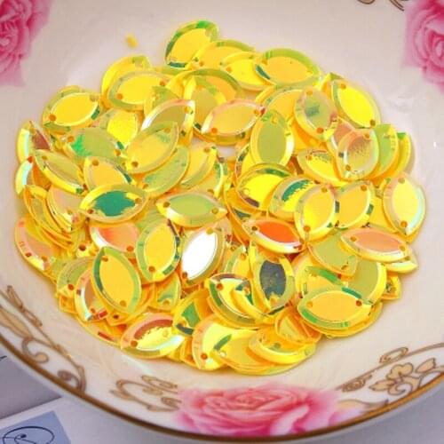 1500pcs 6*13mm wholesale Loose Oval Sequins Paillettes Crafts Sewing Diy,Garment Accessories SOCA613