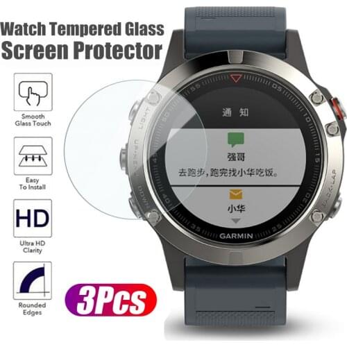 3Pcs Tempered Glass Watch Screen Protector Film For Garmin Fenix 5 Plus For Fenix Rorerunne 620 630 645 735 XT Rorerunne 935 945