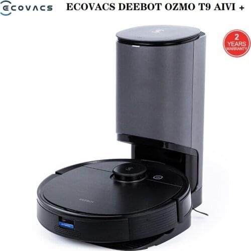 3000Pa New ECOVACS Deebot T9 AIVI+ Robot Vacuum Cleaner Super Suction Advanced TrueDetect 3D and TrueMapping and App Upgrade