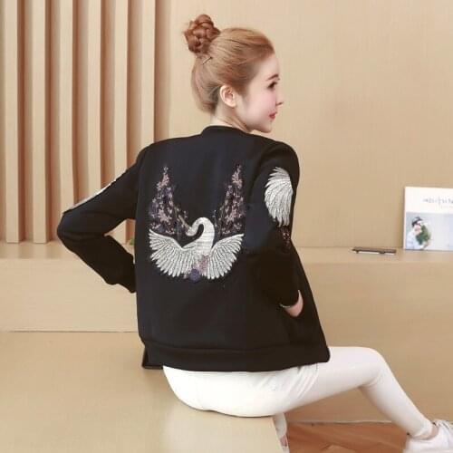 Black women girl Floral basic jacket coat cosplay party costume Autumn winter baseball jackets womens coats dropshipping