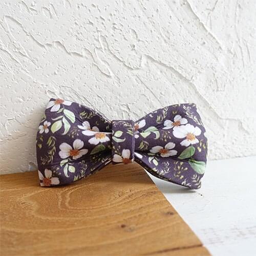 Black Daisy Flower Dog Bowtie Pets Collar Accessory Puppy Cat Pet Supplies Grooming Tools Dogs Dismountable Ornamental Bow Ties