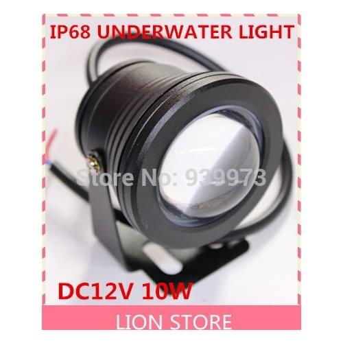 Black/silver shell 1pcs/lot 10W 12V LED Underwater Light LED Flood Light Waterproof Landscape Aquarium Pool Lighting Outdoor