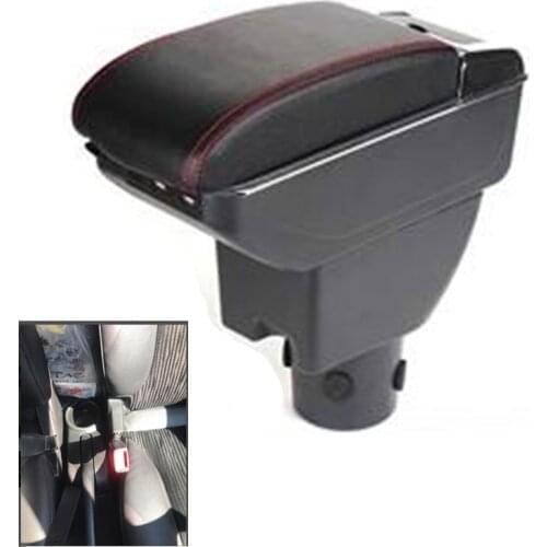 For Kia Picanto armrest box armrest box armrest universal car center console modification accessories double raised with USB