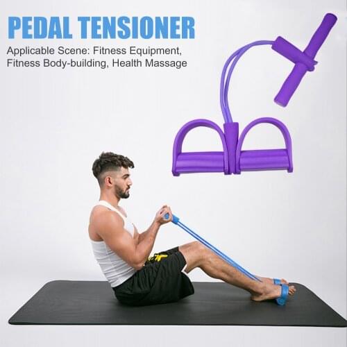 Fitness Tension Pull Up Rope Muscle Bodybuilding Training Resistance Band Latex Pedal Exerciser Sit- Up Premium Tension Rope