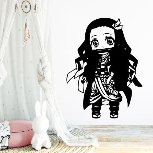 Beauty Demon Slayer Wall Decal Art Vinyl Stickers For Babys Rooms Wall Decoration Murals