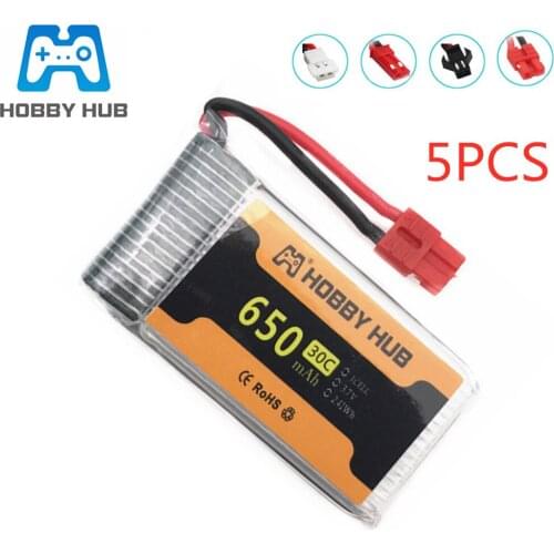 Lipo Battery For Syma X5HC X5HW RC Quadcopter Drone Spare Parts 3.7V 650mAh 30c 852540 battery XH4.0 Plug 5pcs free shipping
