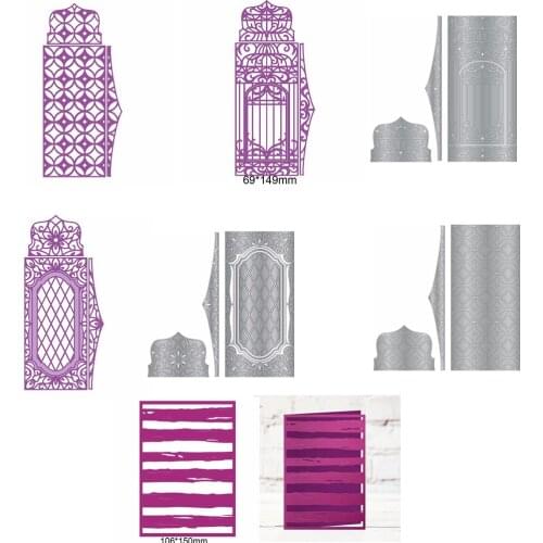 Tower Panel Patchwork Shape Metal Cutting Dies Stencil Scrapbook Album Embossing For Gift Card Making Handcrafts Decor 2019