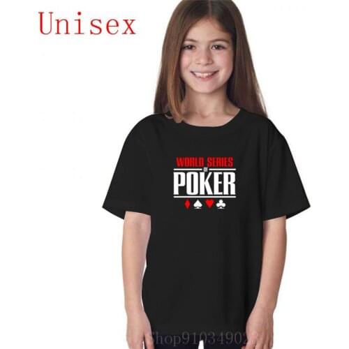 World Series of Poker Logo white girl clothes t shirt boys teen girls clothing kids clothes girls popular fashionable