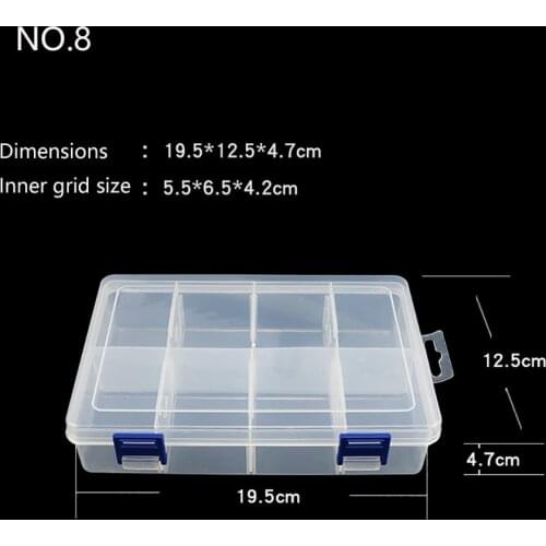 Multi 8 10 12 Slots Cells Portable Jewelry Storage Box Container Ring Electronic Parts Screw Beads Organizer Plastic Tool Case