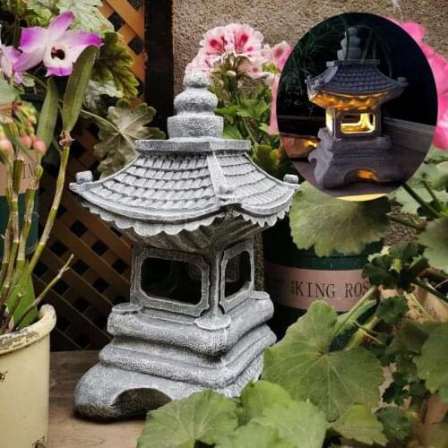 Outdoor Garden Solar Landscape Resin Lighthouse Ornaments Figurines Crafts Courtyard Pastoral Villa Lawn Furnishings Decoration