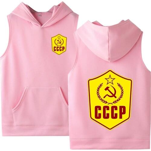 2020 The New CCCP Customize Casual Sleeveless Sweatshirts Logo Cotton Vest Unisex Print College Mans solid Car Harajuku Hoodies