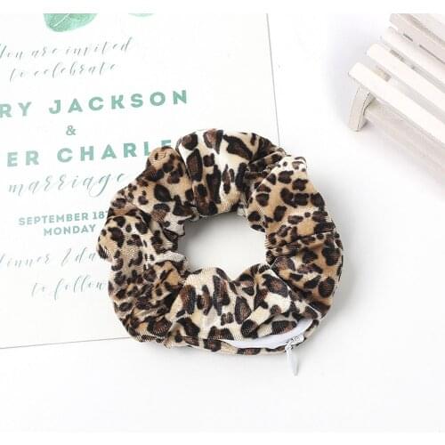 2020 New Zip Scrunchies For Women Funny Designs Zipper Schrunchies For Girls Pocket Hairbands Zip Hair Srunches Brand Quality