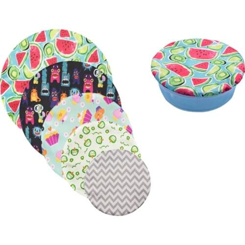 New 3Pcs Food Bowl Cover Universal Cloth Lids For Cookware Bowl Pot Reusable Stretch Lids Kitchen Accessories