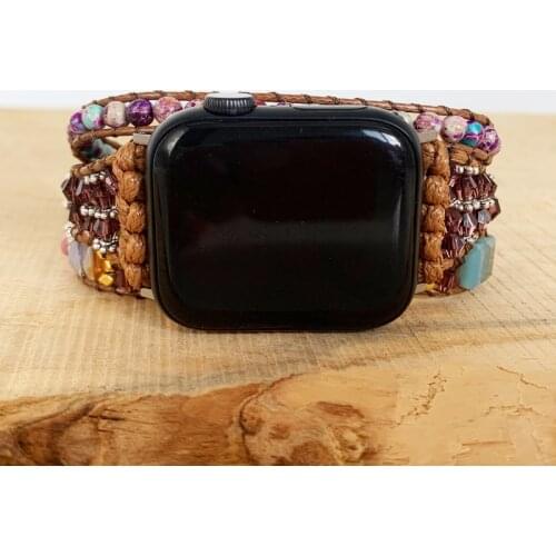 The New Apple Strap Is Suitable for Apple Iwatch Natural Paraffin Line Multi-layer Hand-woven Strap Bracelet