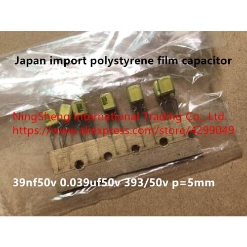 Original new 100% polystyrene film capacitor 39nf50v 0.039uf50v 393/50v p=5mm (Inductor)