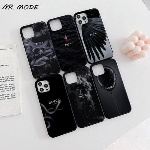 Luxury design black blvck bear flower Phone Case for iPhone 11 12 pro XS MAX 8 7 6 6S Plus X 5S SE 2020 XR Soft silicone