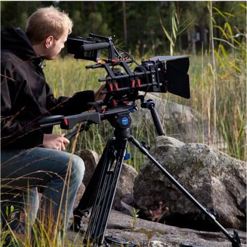 Benro BV6/BV4/BV8/BV10 Series Camera Tripod Adjustable Damping Hydraulic PTZ Photography Professional Tripod