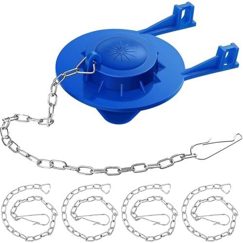 Toilet Flappers Replacement Universal Rubber Toilet Bowl Flapper with 4 Pieces Flapper Chains Replacement