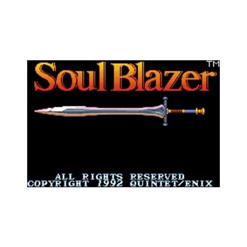 Soul Blazer USA Version 16 bit Big Gray Game Card For NTSC Game Player