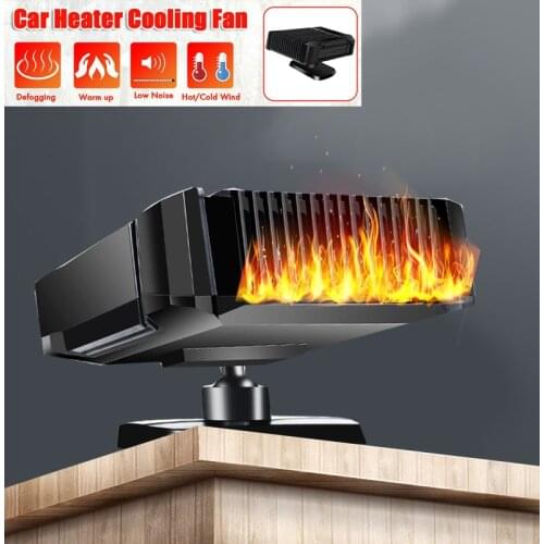 RV Camper Caravan 2in1 12V 300W Fan Heater Portable Cooler Dryer Demister Defroster Windscreen Car Hoting Warming Air Fan Winter