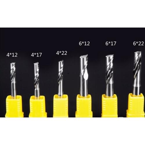 1PCS 4mm 6mm carbide endmill single flute one blade for Aluminum CNC Tools Solid Carbide Router bits