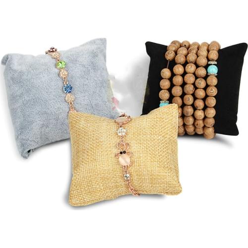 Velvet Watch Display Pillow Jewelry Display Stand Props Flannel Bracelet Watch Holder Storage Display Organizer Wholesale