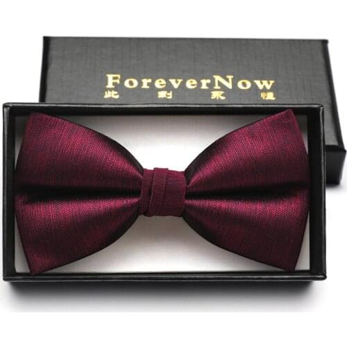 Groomsman Wine Red Bow Groom Marriage Wedding Host Master of Ceremonies Mens Suit Bow Tie